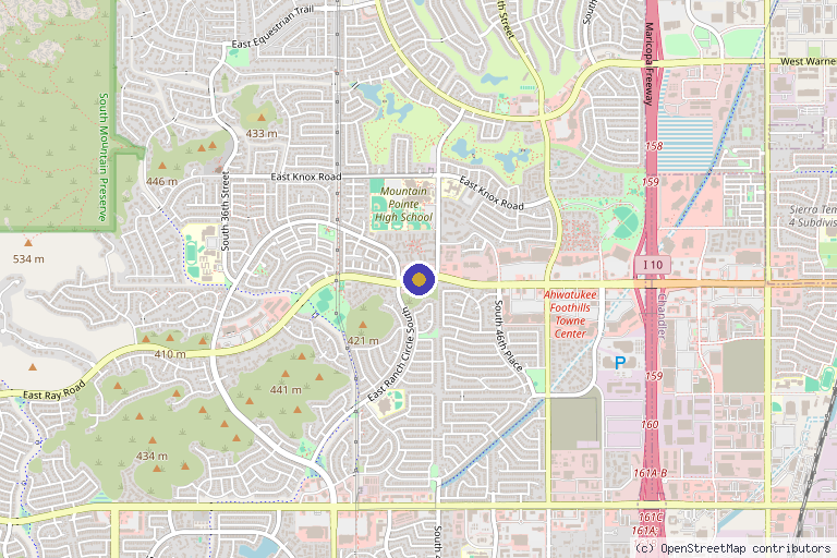 Map showing the location of Magnum Opus – Mobile Pain Clinic in Tempe, AZ