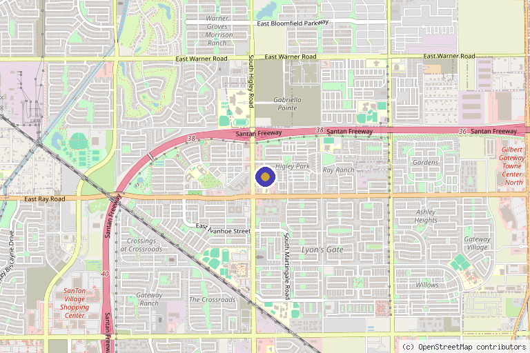 Map showing the location of Activated Health & Wellness in Gilbert, AZ