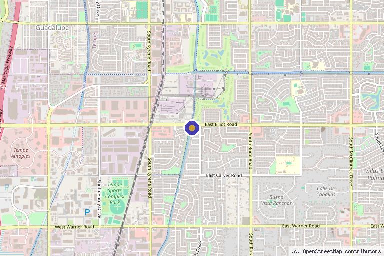 Map showing the location of Lavish Beauty RN in Tempe, AZ