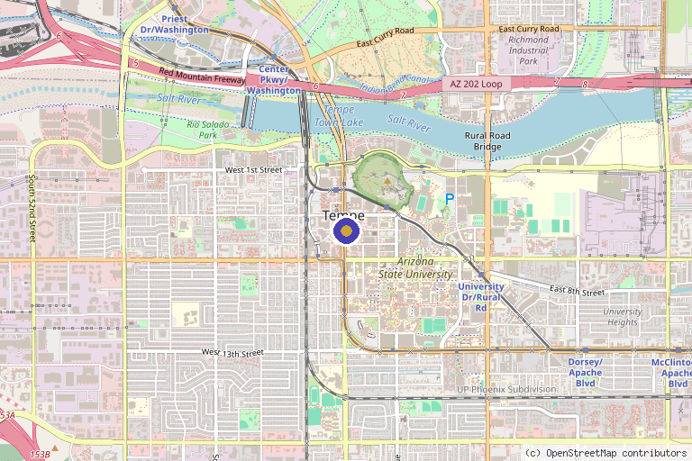 Map showing the location of Strength Doctor in Tempe, AZ
