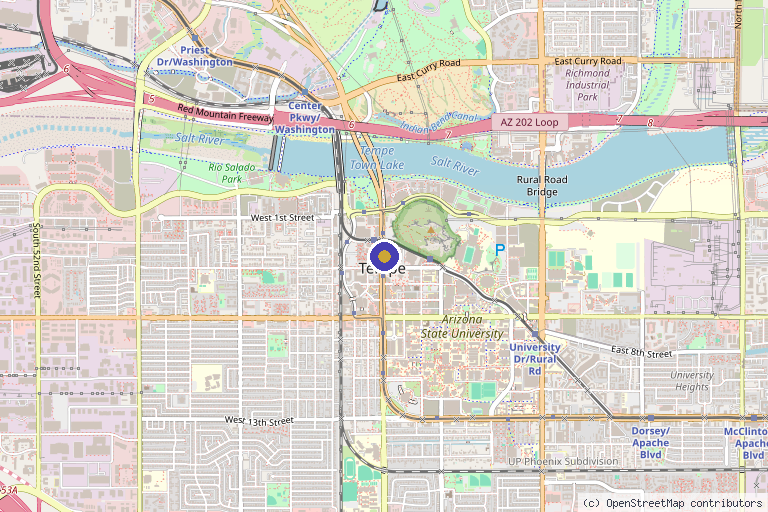 Map showing the location of Method Wellness & Infusion in Tempe, AZ