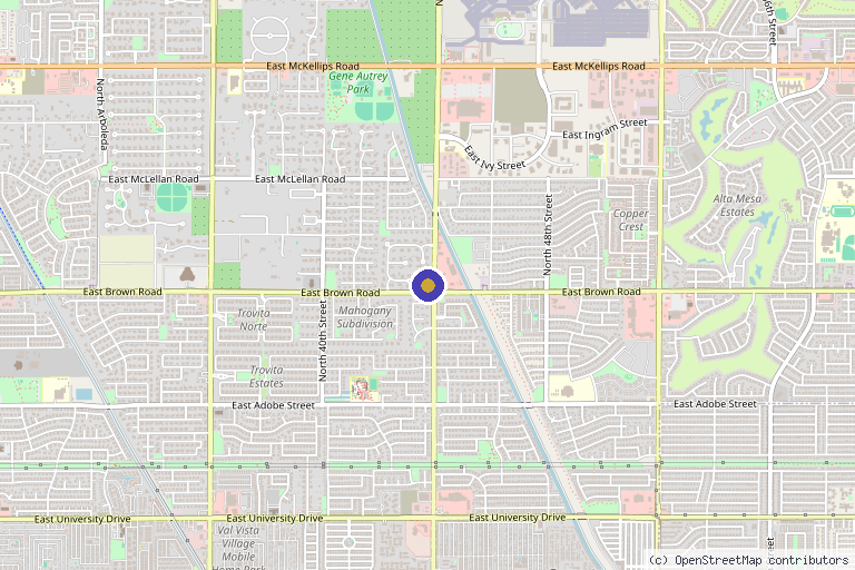 Map showing the location of Revitalize Your Glow Medspa in Mesa, AZ