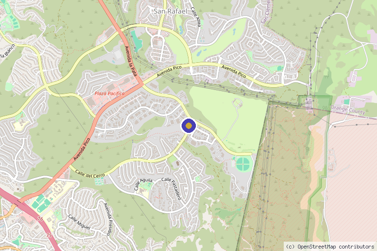 Map showing the location of MOTUS Specialists Physical Therapy, Inc. of San Clemente, CA in San Clemente, CA