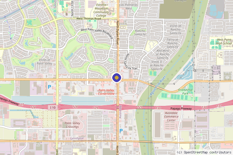 Map showing the location of Nameen Infusion & Wellness in Goodyear, AZ