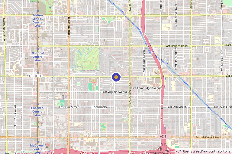 Map showing the location of AZ Stem Wave LLC in Tempe, AZ