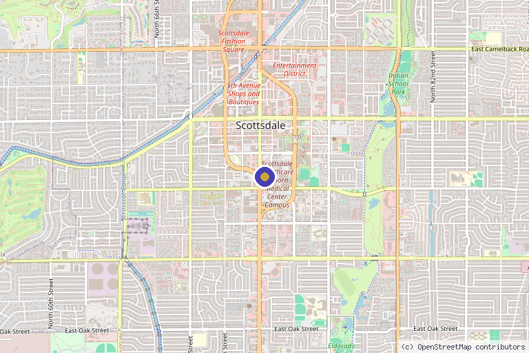 Map showing the location of Franco Wellness & Aesthetics - Scottsdale AZ in Scottsdale, AZ
