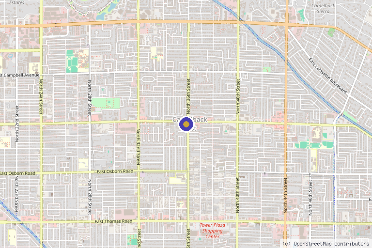 Map showing the location of Look Lab Med Spa | Arcadia in Phoenix, AZ