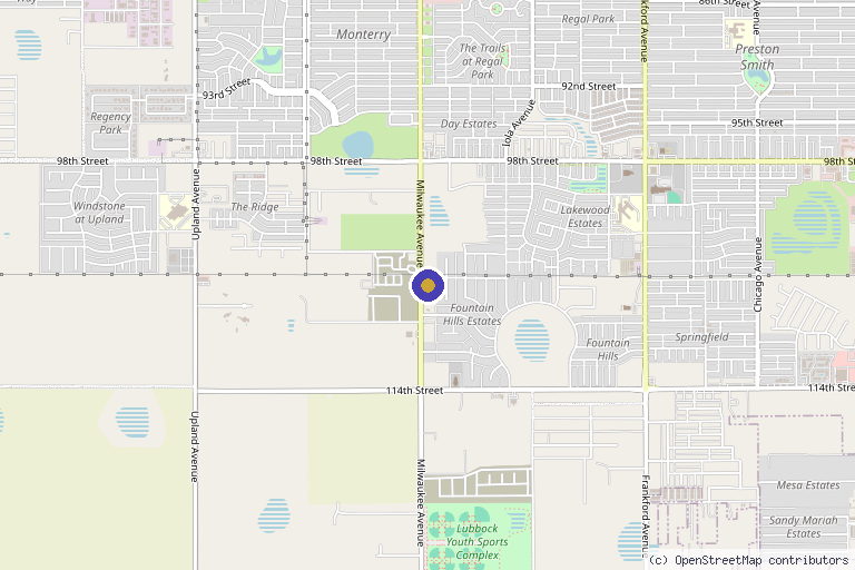 Map showing the location of Beyond Aesthetics in Lubbock, TX