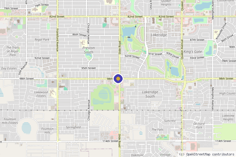 Map showing the location of bioworX Lubbock in Lubbock, TX