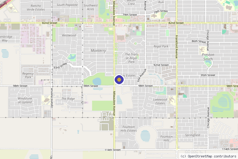Map showing the location of Evolve Aesthetics & Wellness in Lubbock, TX