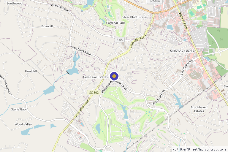 Map showing the location of Novo Wellness Center in Aiken, SC