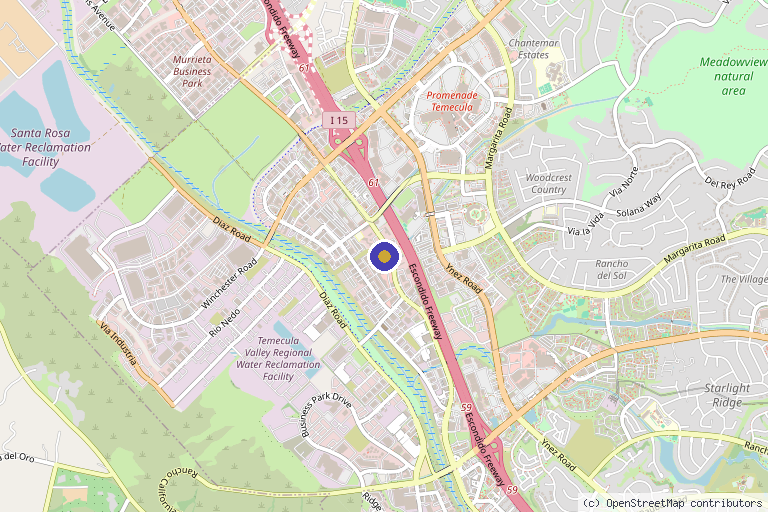 Map showing the location of Vellure Med Spa in Temecula, CA