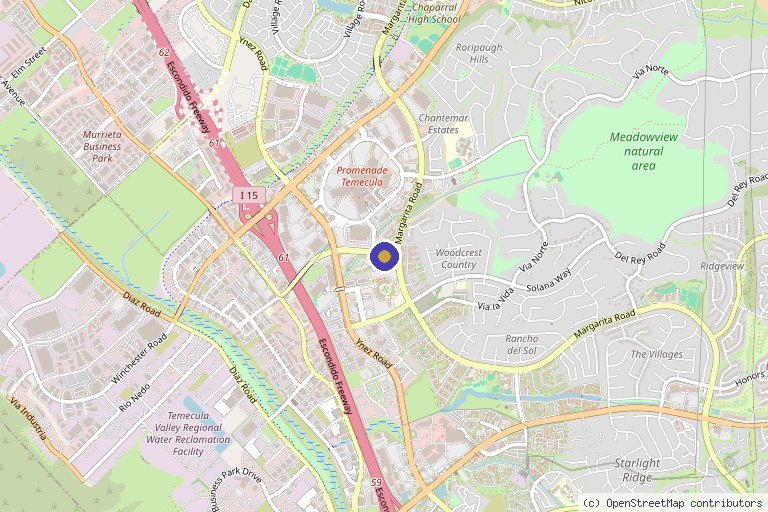Map showing the location of Santé Wellness & Aesthetics in Temecula, CA