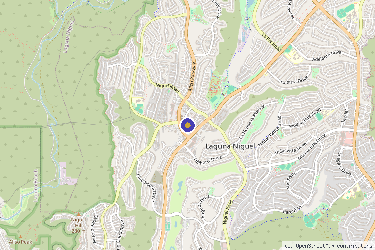 Map showing the location of Not Just Faces Medical Aesthetics in Laguna Niguel, CA