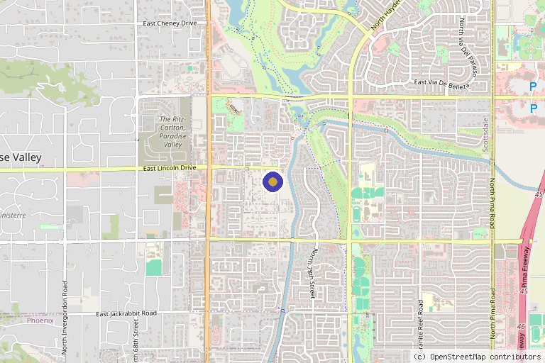 Map showing the location of Elev8 Regenerative Medicine in Scottsdale, AZ
