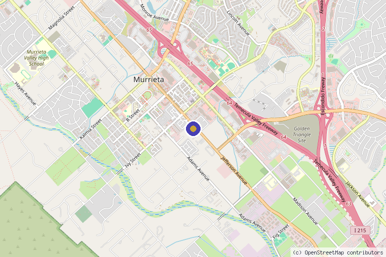 Map showing the location of Hoyt Integrative Health in Murrieta, CA
