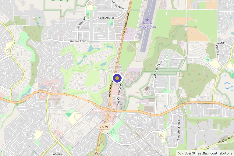 Map showing the location of Go Time Health in Murrieta, CA