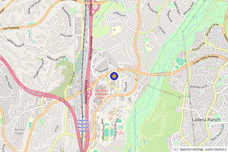 Map showing the location of Age Well Acupuncture & Med Spa in Mission Viejo, CA