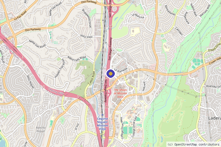 Map showing the location of soul&beautyMEDx in Mission Viejo, CA