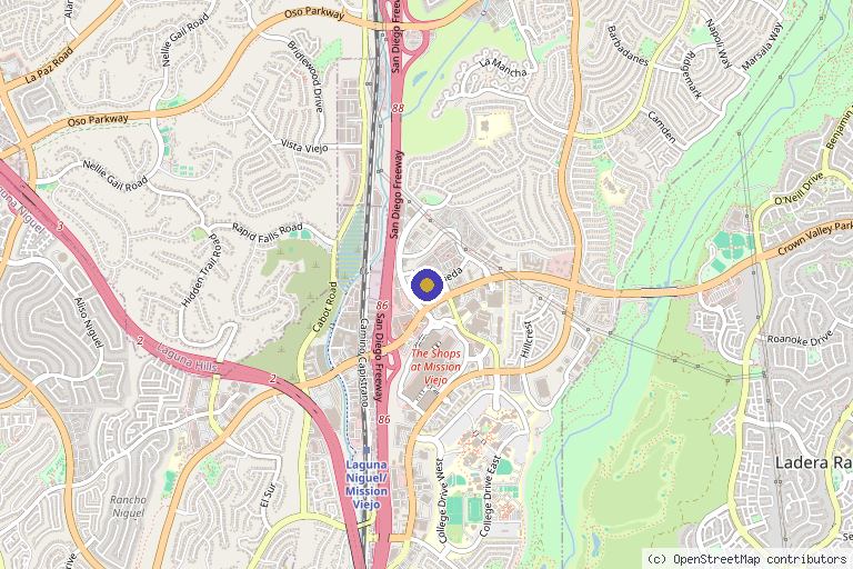 Map showing the location of Functional Restoration Institute in Mission Viejo, CA