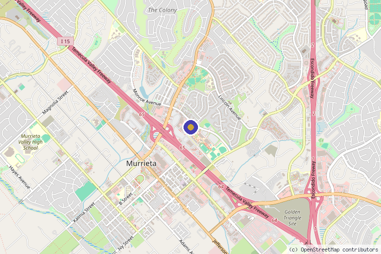 Map showing the location of Renuance Cosmetic Surgery Center & MedSpa in Murrieta, CA