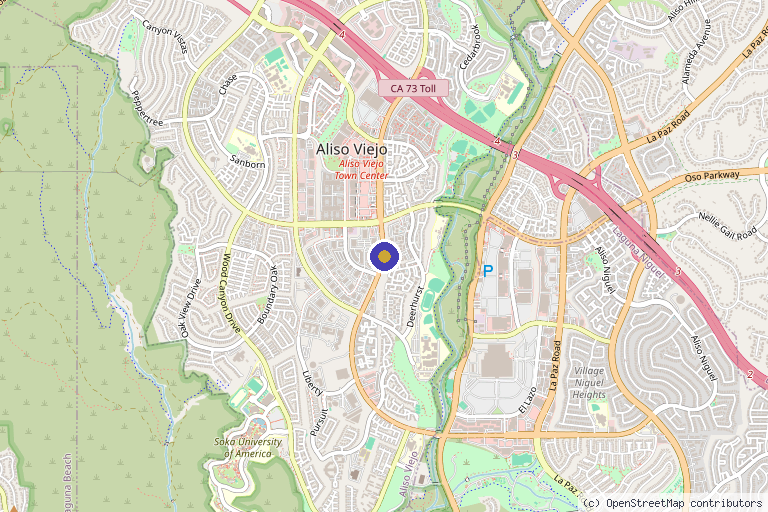 Map showing the location of SMART Health & Wellness in Mission Viejo, CA