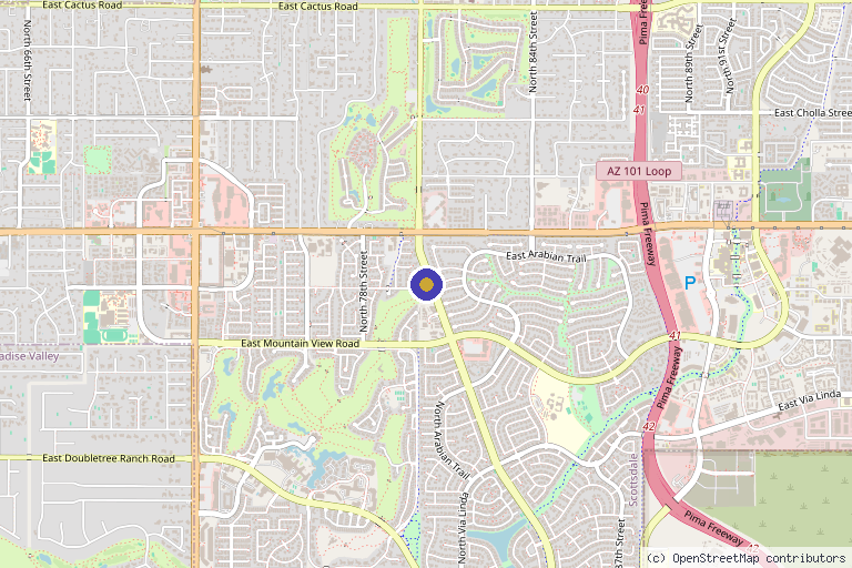 Map showing the location of Scottsdale Restorative Medicine in Scottsdale, AZ