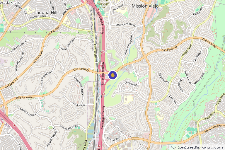 Map showing the location of Sublime MD in Mission Viejo, CA