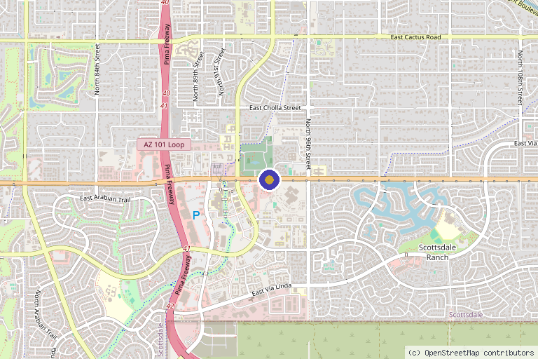 Map showing the location of Cendant Stem Cell Center in Phoenix, AZ