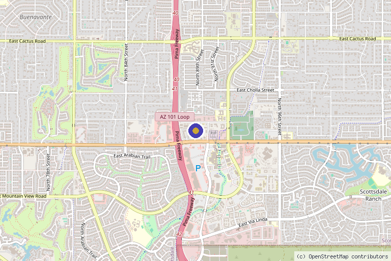 Map showing the location of Source Of Health in Scottsdale, AZ