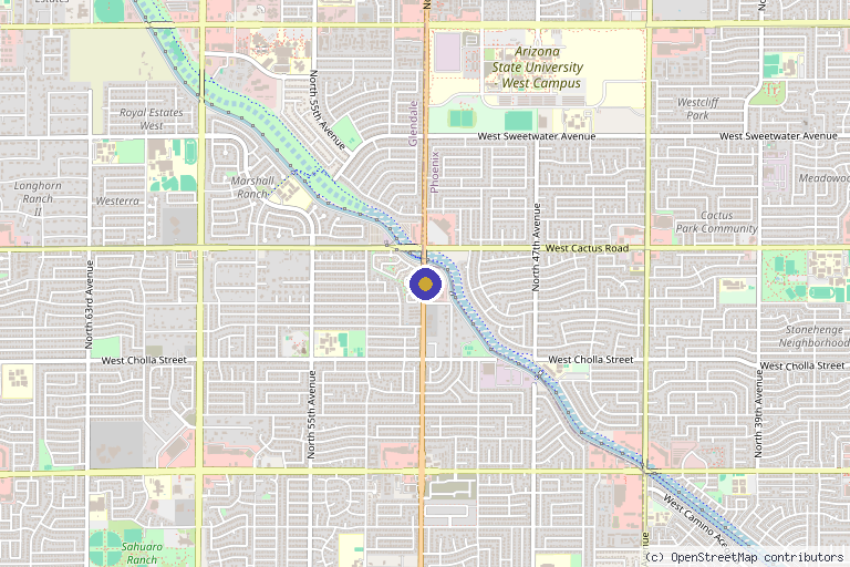 Map showing the location of Michael A. Castillo, MD in Glendale, AZ