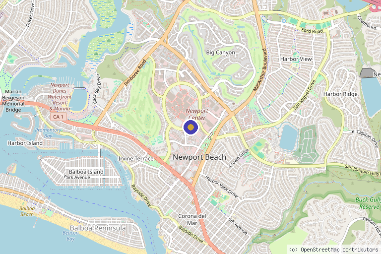 Map showing the location of MAXiM ReGen in Costa Mesa, CA