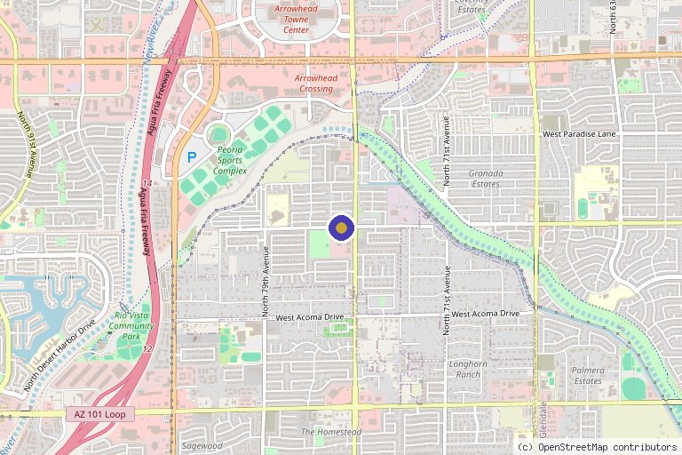 Map showing the location of Renue Regenerative Medicine in Tempe, AZ