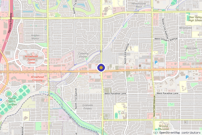 Map showing the location of John Paul Malayil, MD in Glendale, AZ