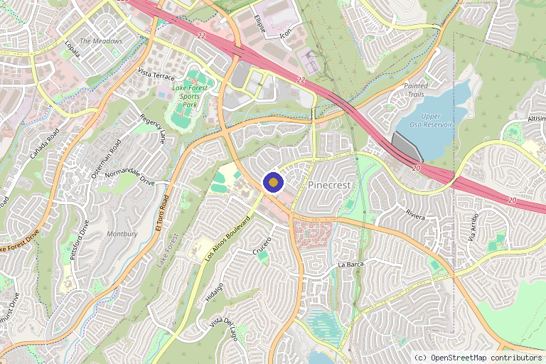 Map showing the location of California Cosmetic Medical Institute in Mission Viejo, CA
