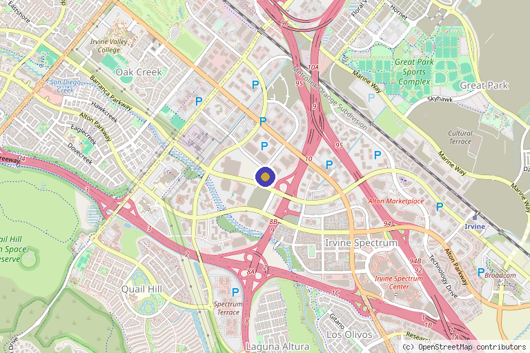 Map showing the location of Biolite Wellness in Irvine, CA