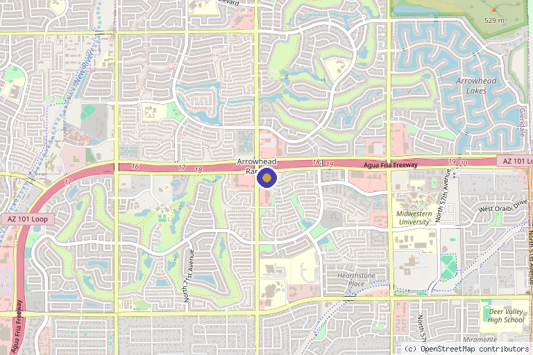 Map showing the location of The Beauty Method in Glendale, AZ