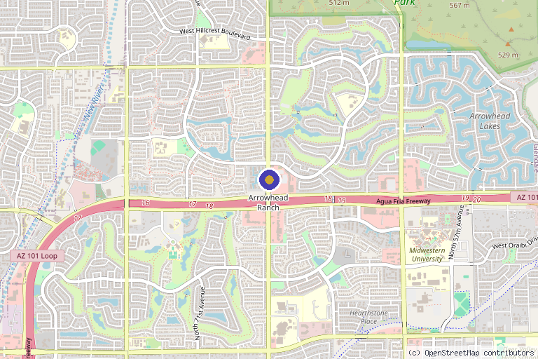 Map showing the location of Revive Wellness & Rejuvenation in Glendale, AZ