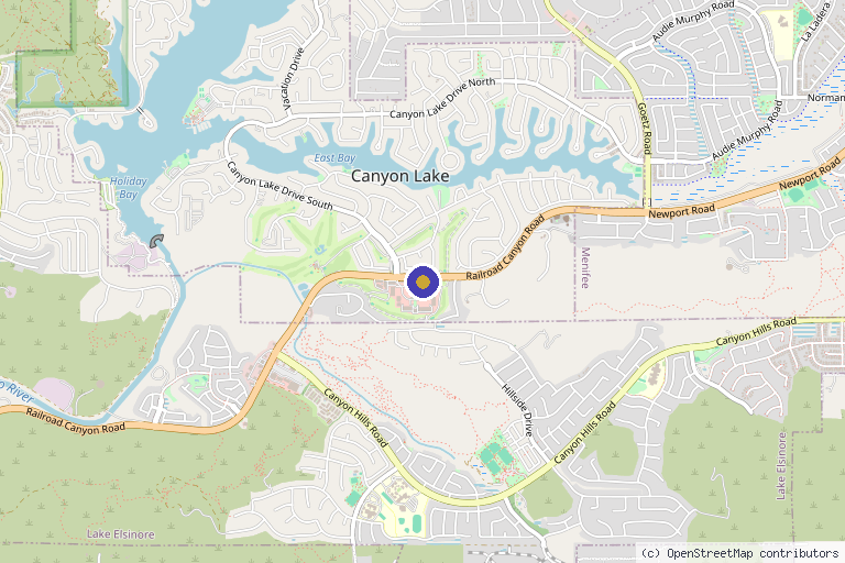 Map showing the location of Preventec Alternative Health in Canyon Lake, CA
