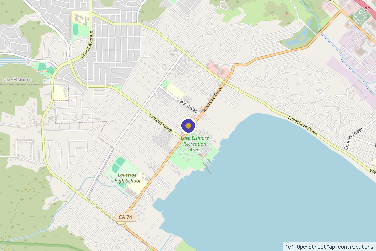 Map showing the location of Paragon Integrated Medical: Patrick Connolly DC, Rodalyn Ulep-Brown, NP in Lake Elsinore, CA