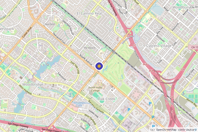 Map showing the location of One Beauty Aesthetics - Irvine in Irvine, CA
