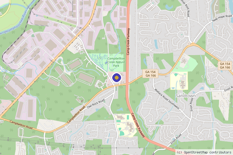 Map showing the location of Soul Serene Wellness and Medspa in Atlanta, GA