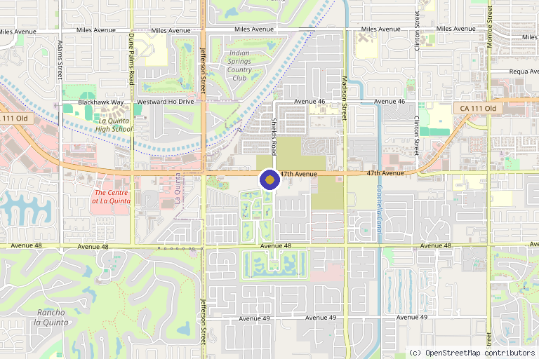 Map showing the location of Valley Medical Spa in Indio, CA