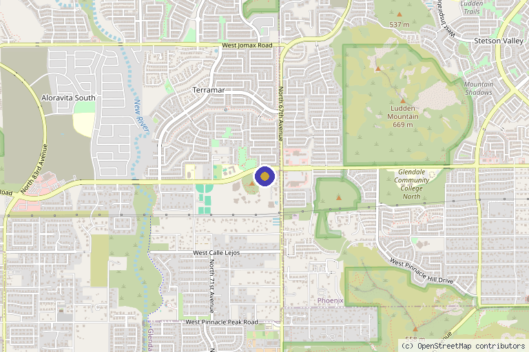 Map showing the location of North Valley MedSpa in Peoria, AZ