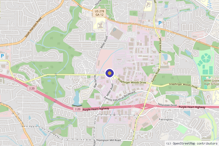 Map showing the location of World's Famous Dermatologist in Decatur, GA