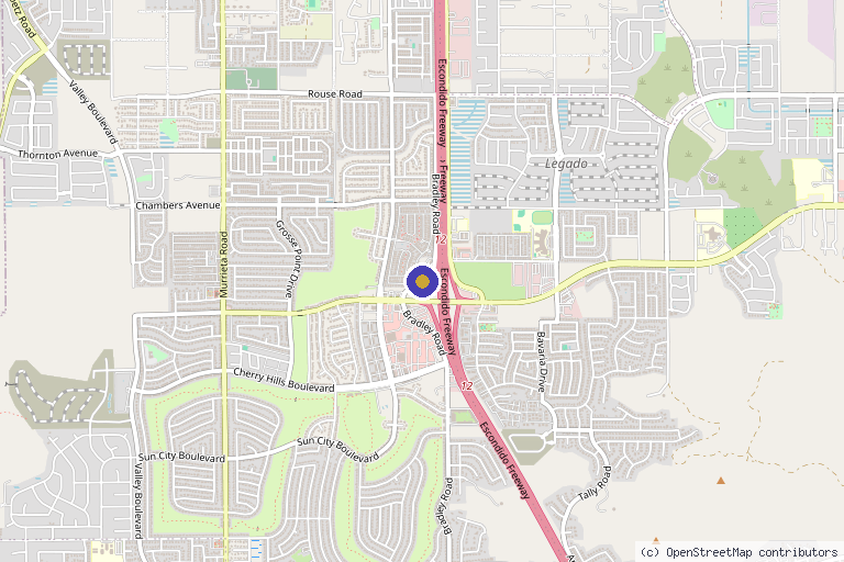 Map showing the location of Dr Drip IV Hydration and Wellness in Menifee, CA