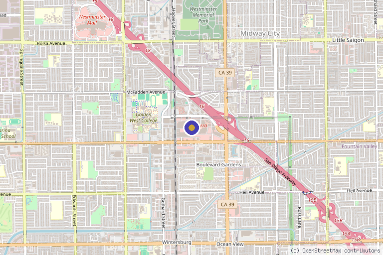 Map showing the location of JTN Aesthetics in Huntington Beach, CA
