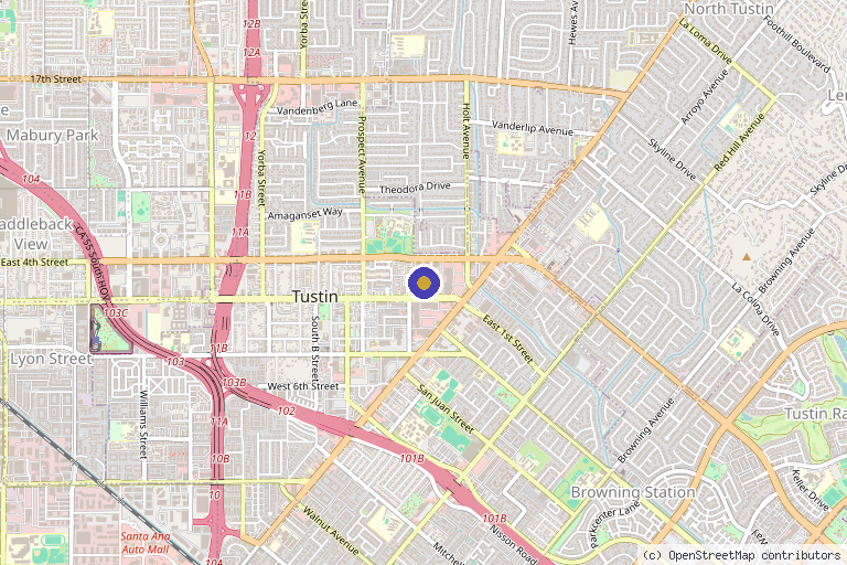 Map showing the location of I Am Home Holistic Wellness | Integrative Trauma & Chronic Pain Care | Somatic Hypnotherapy, Bodywork & Physical Therapy in Tustin, CA