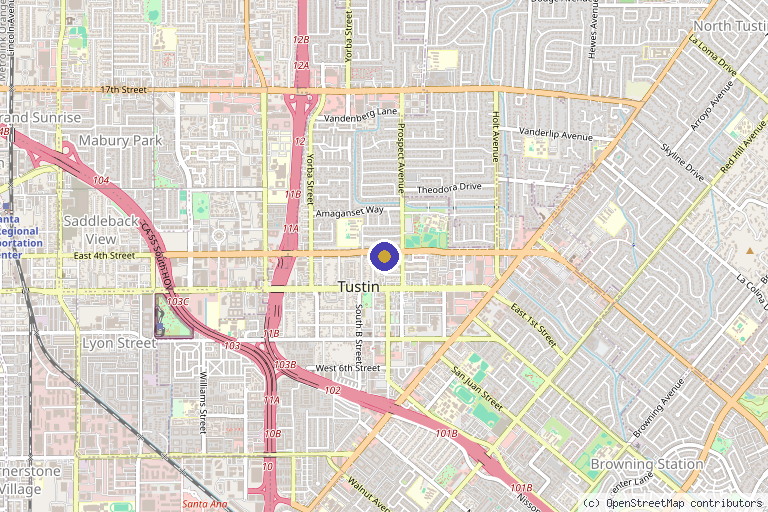 Map showing the location of Enve California Aesthetics - Tustin in Tustin, CA