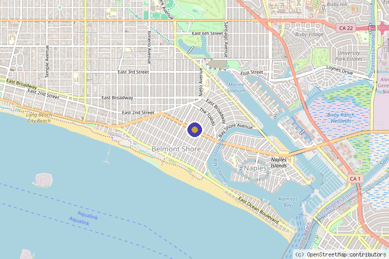 Map showing the location of Regenerative Medical Spa in Long Beach, CA